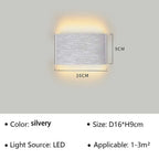 Modern LED Wall Lamp for Bedroom, Hallway, Bathroom - 12W, Warm White, view 19