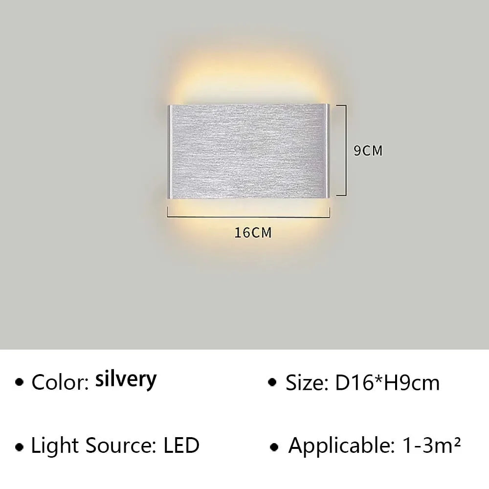 Modern LED Wall Lamp for Bedroom, Hallway, Bathroom - 12W, Warm White, view 19