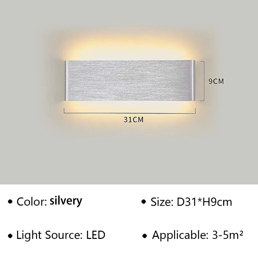 Modern LED Wall Lamp for Bedroom, Hallway, Bathroom - 12W, Warm White, view 20