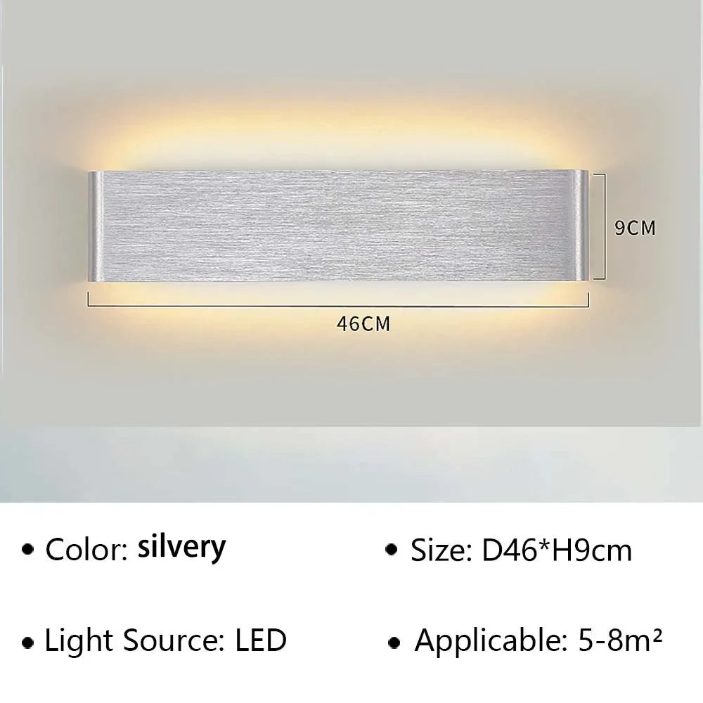 Modern LED Wall Lamp for Bedroom, Hallway, Bathroom - 12W, Warm White, view 21