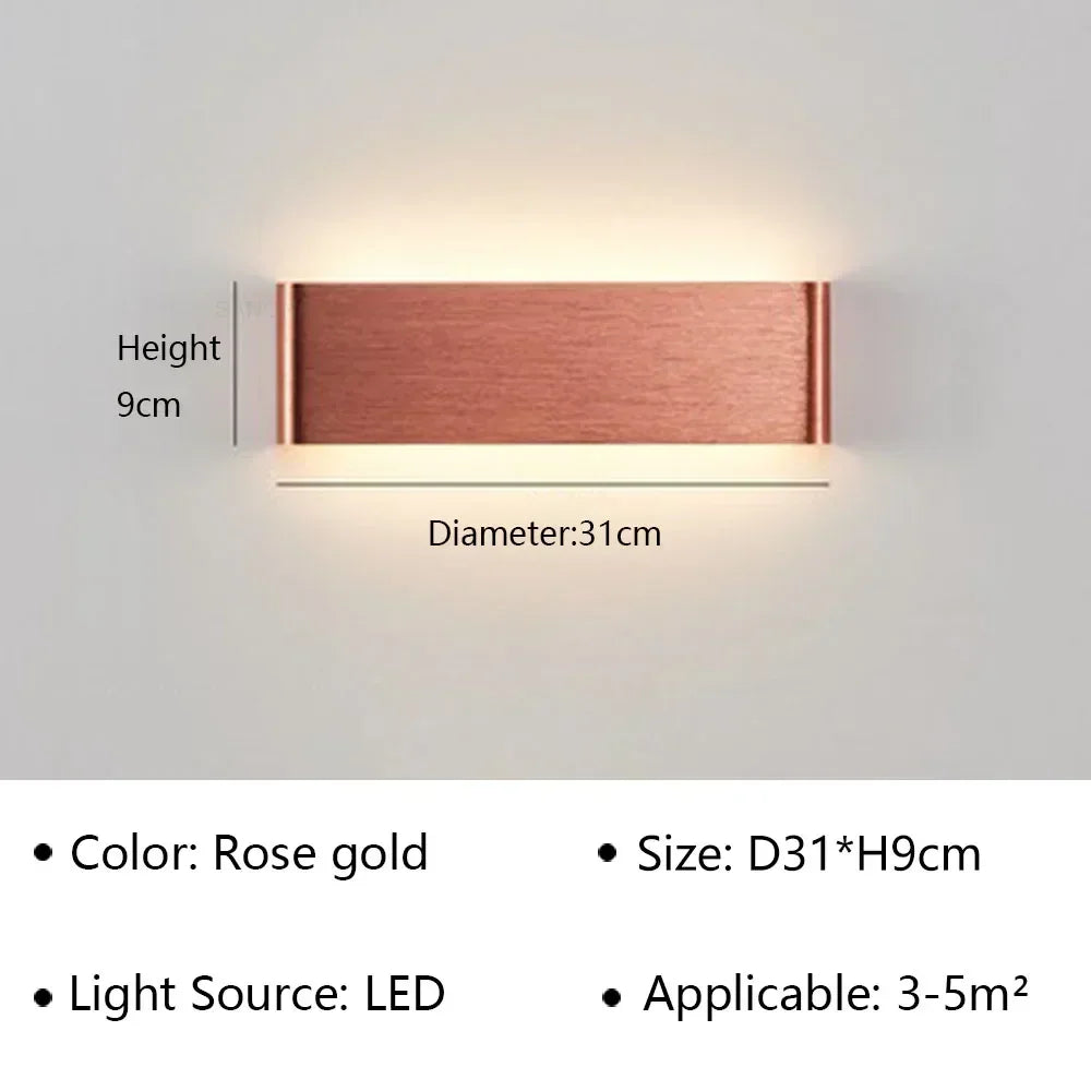 Modern LED Wall Lamp for Bedroom, Hallway, Bathroom - 12W, Warm White, view 6