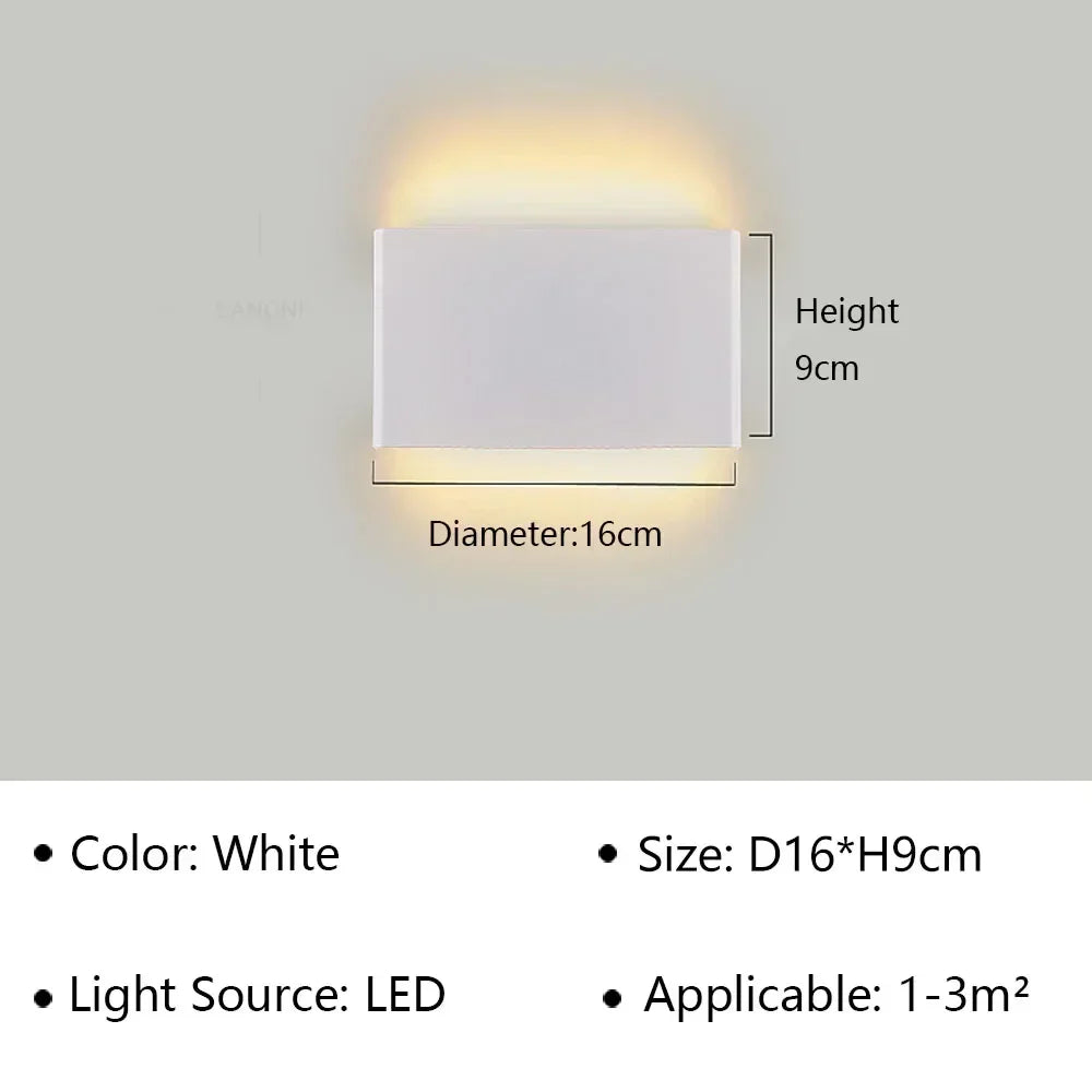 Modern LED Wall Lamp for Bedroom, Hallway, Bathroom - 12W, Warm White, view 7