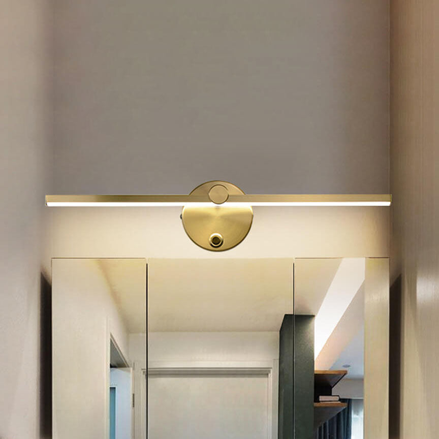 Nordic Minimalist Aluminium LED Mirror Wall Light - Black, White, or Gold, view 10