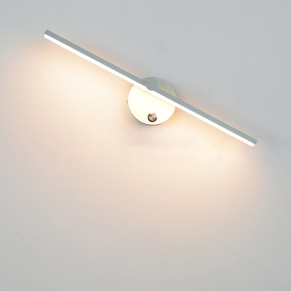 Nordic Minimalist Aluminium LED Mirror Wall Light - Black, White, or Gold, view 3
