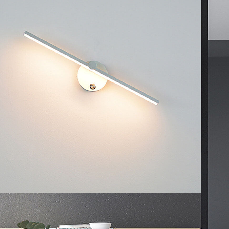 Nordic Minimalist Aluminium LED Mirror Wall Light - Black, White, or Gold, view 4