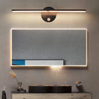 Nordic Minimalist Aluminium LED Mirror Wall Light - Black, White, or Gold, view 7