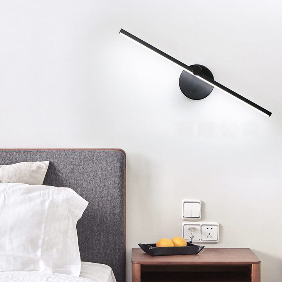 Nordic Minimalist Aluminium LED Mirror Wall Light - Black, White, or Gold, view 9