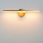 Nordic Minimalist Aluminium LED Mirror Wall Light - Black, White, or Gold