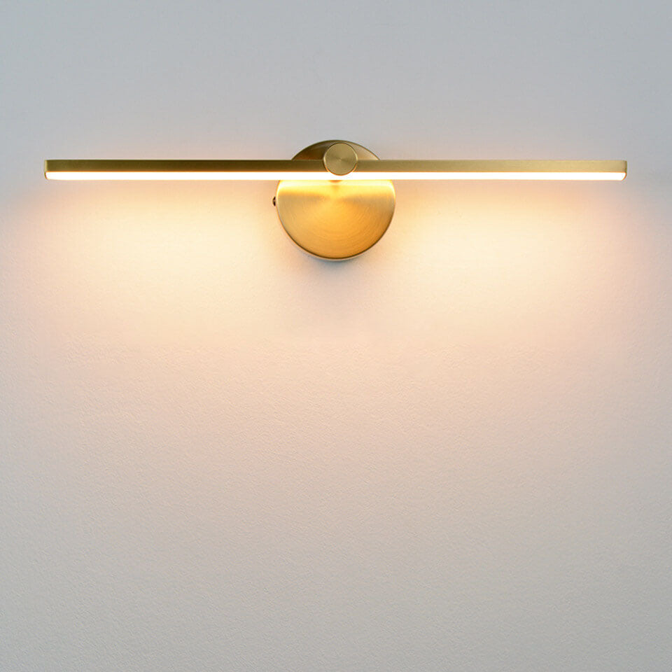 Nordic Minimalist Aluminium LED Mirror Wall Light - Black, White, or Gold