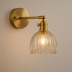 Vintage Glass Tulip Shade Wall Lamp - E26 Bulb, 40W Max