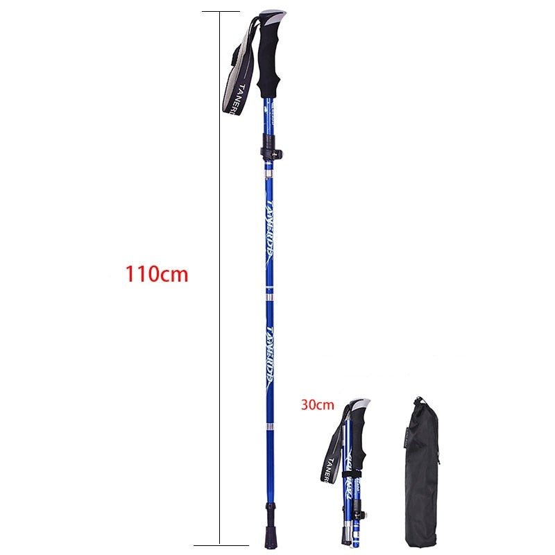 Lightweight Adjustable Aluminium Trekking Poles, 65–135 cm, Foldable