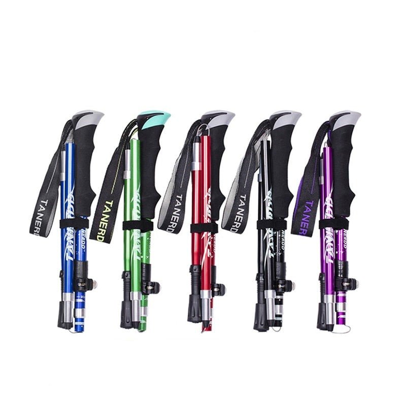Lightweight Adjustable Aluminium Trekking Poles, 65–135 cm, Foldable