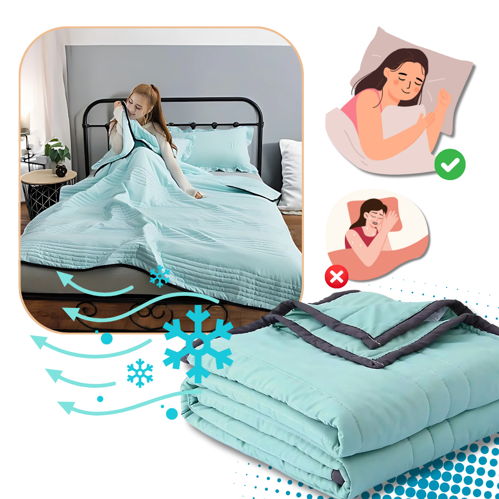 Lightweight Cotton-Spandex Cooling Blanket, 140 x 200 cm or 170 x 200 cm