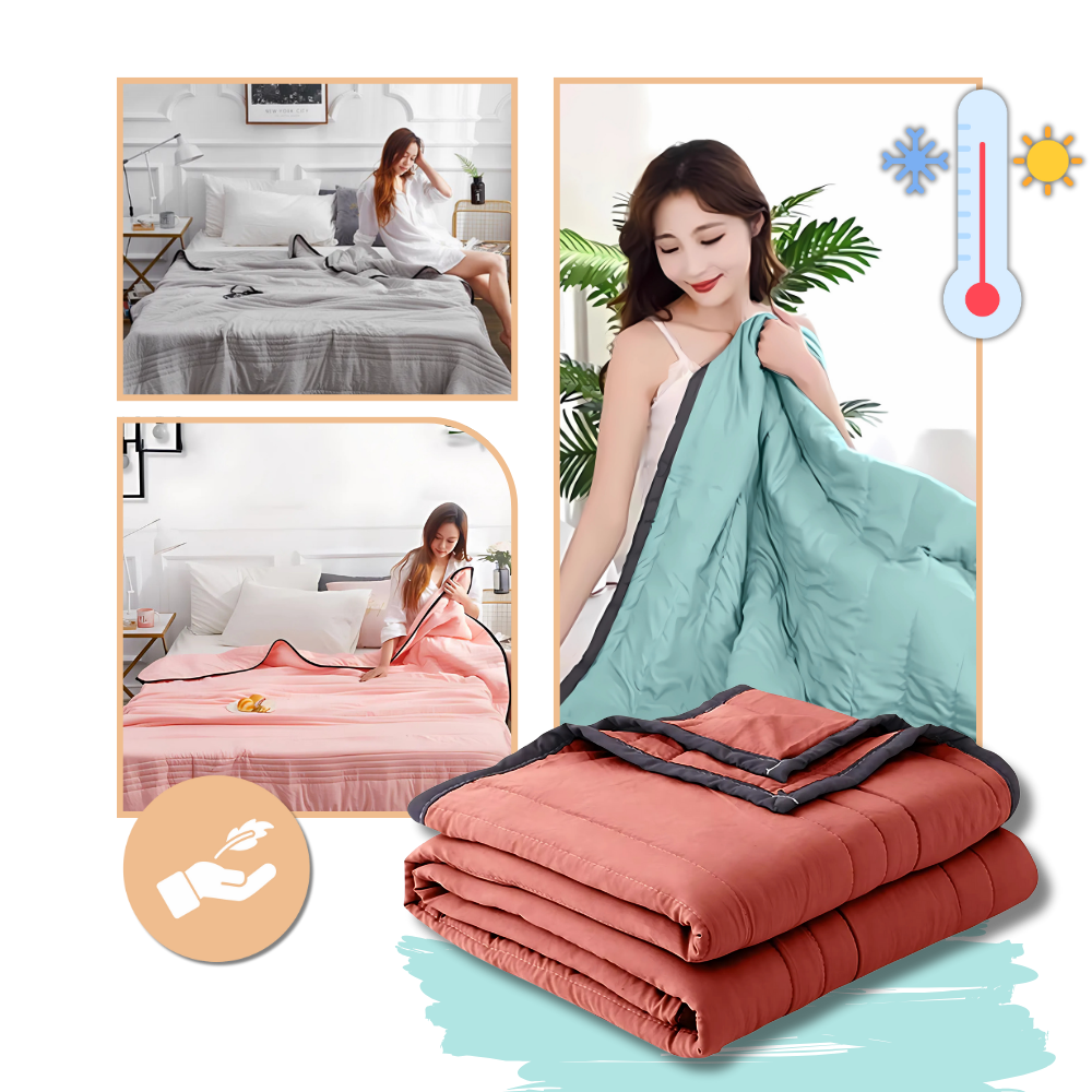 Lightweight Cotton-Spandex Cooling Blanket, 140 x 200 cm or 170 x 200 cm