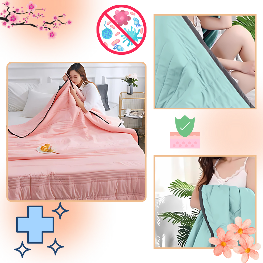Lightweight Cotton-Spandex Cooling Blanket, 140 x 200 cm or 170 x 200 cm