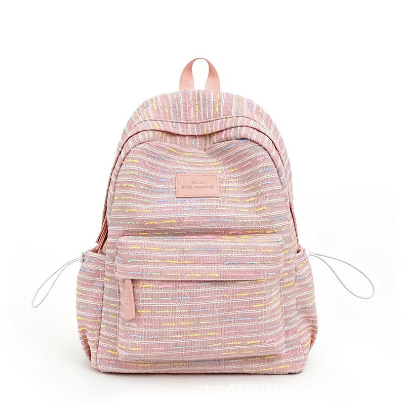 Lightweight Everyday Backpack with Woven Texture