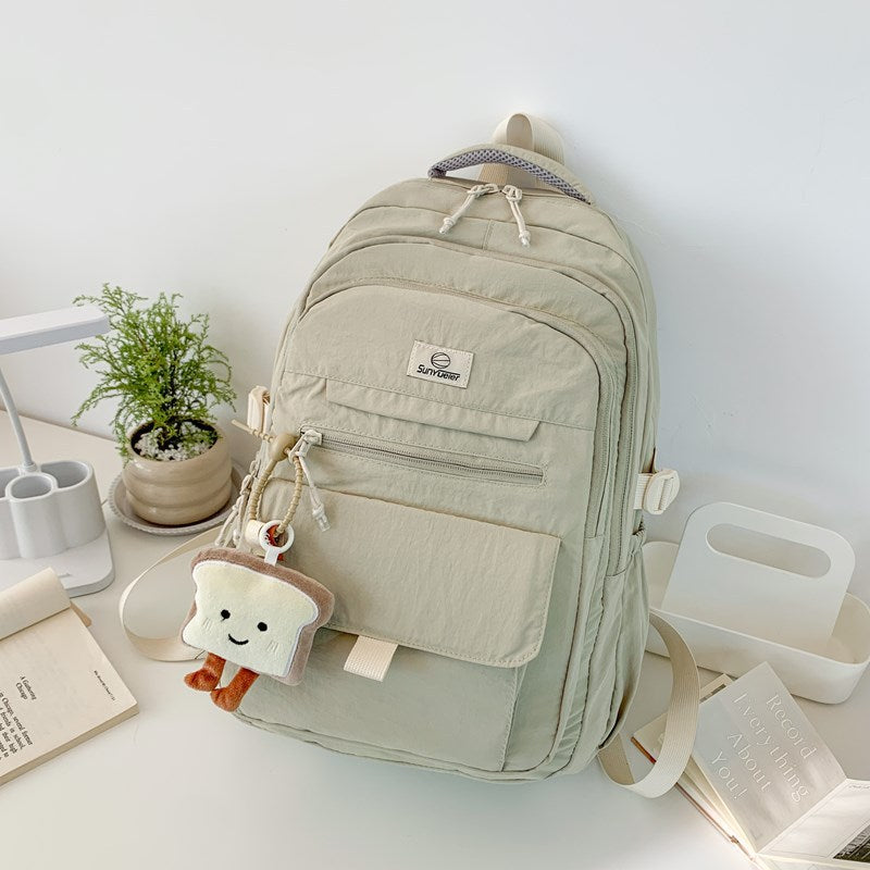 Lightweight Multi-Pocket School Backpack with Adjustable Straps