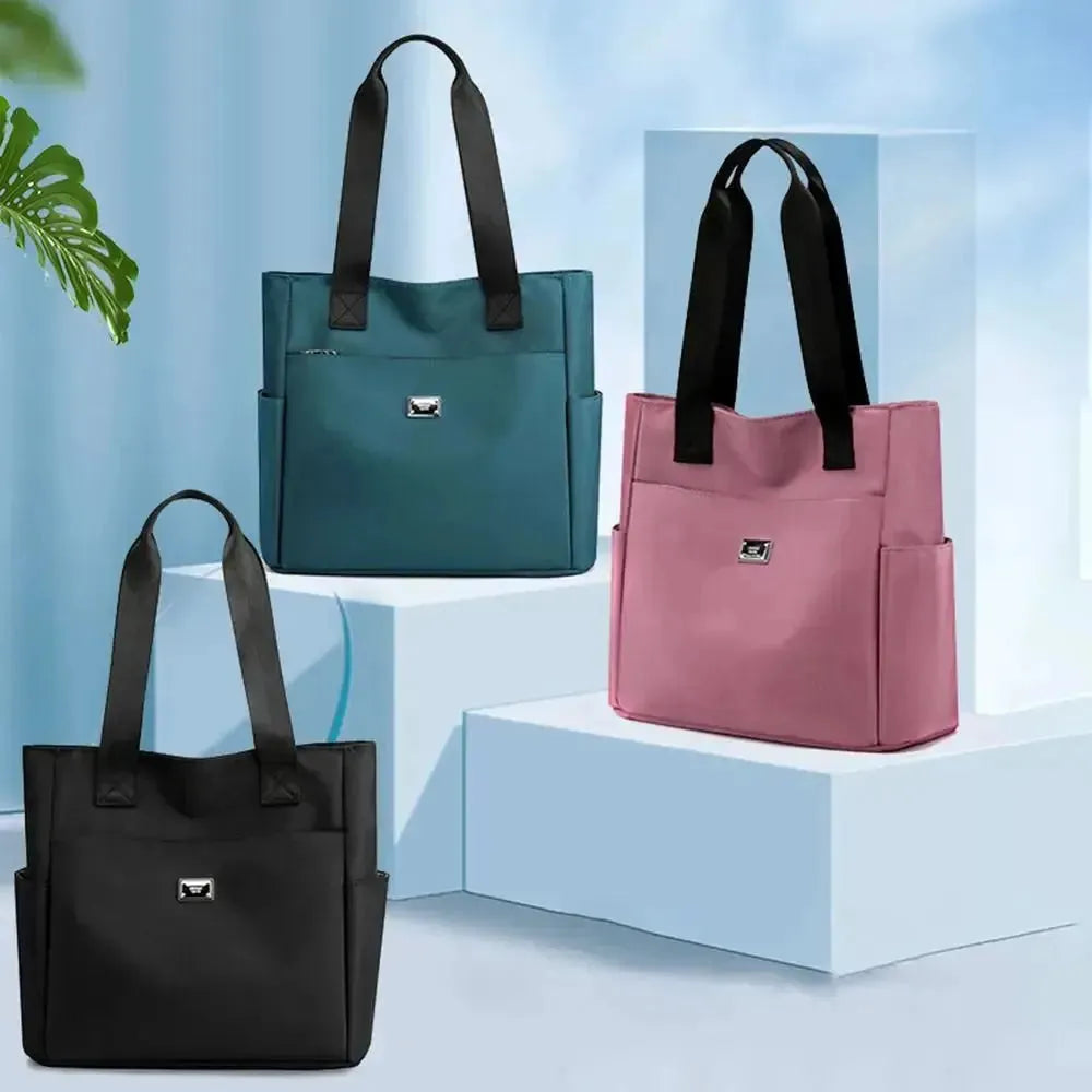 Lightweight Waterproof Polyester Oxford Shoulder Bag with Multiple Pockets
