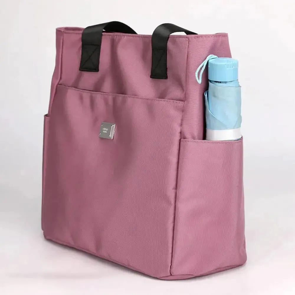 Lightweight Waterproof Polyester Oxford Shoulder Bag with Multiple Pockets