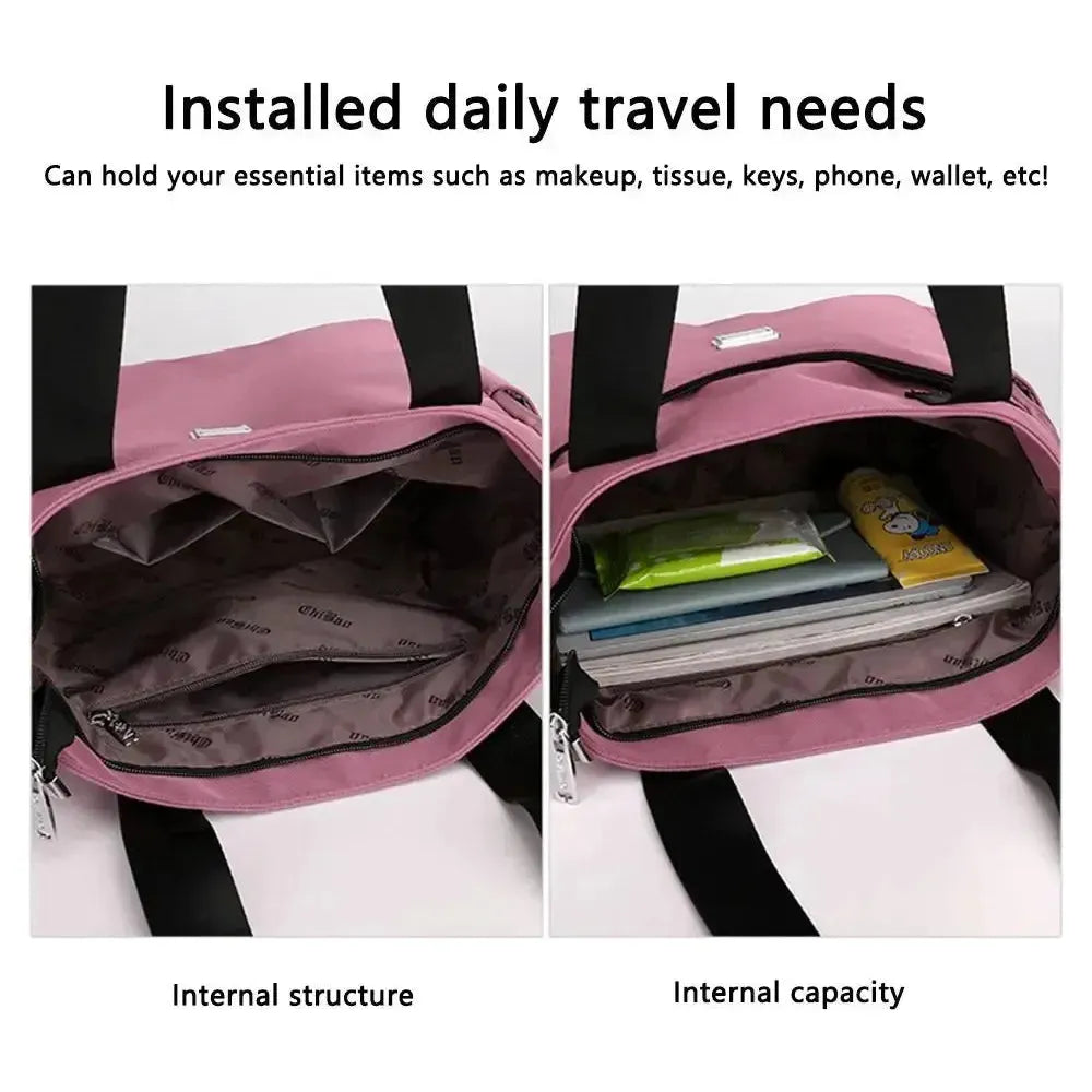 Lightweight Waterproof Polyester Oxford Shoulder Bag with Multiple Pockets