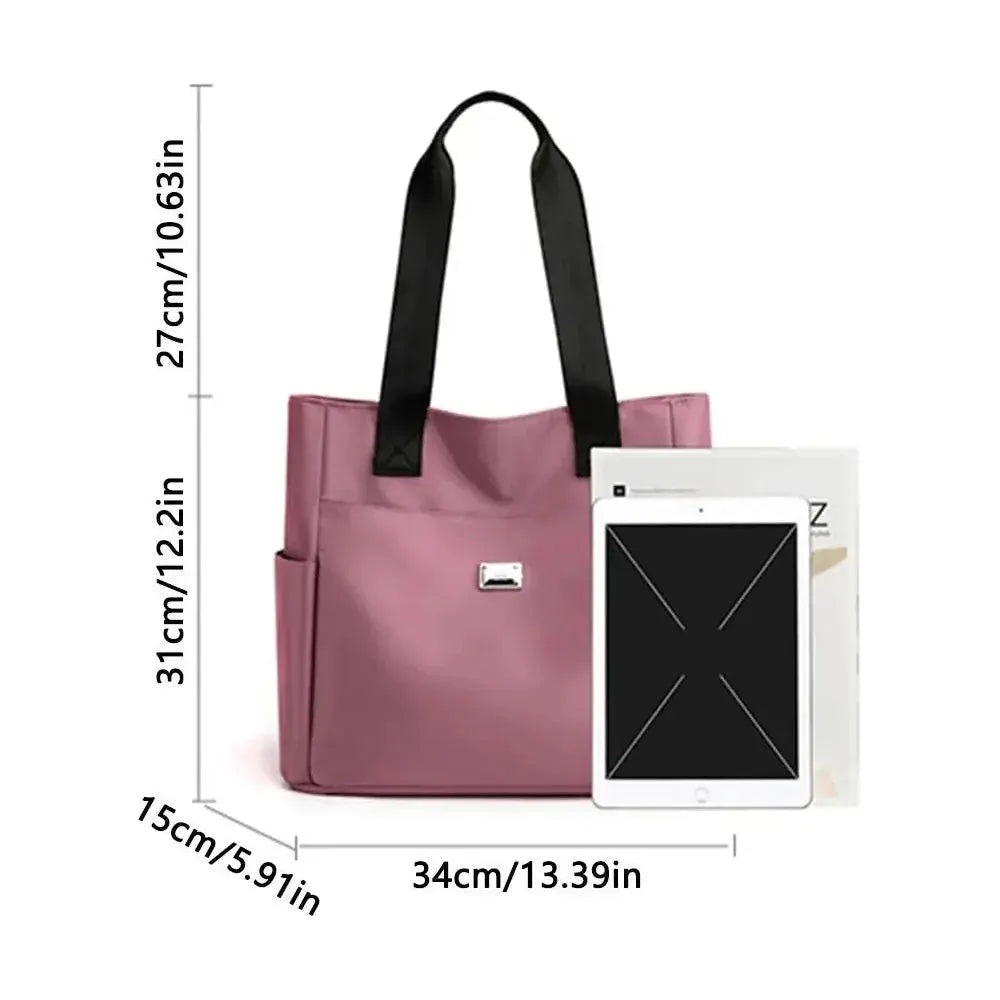 Lightweight Waterproof Polyester Oxford Shoulder Bag with Multiple Pockets