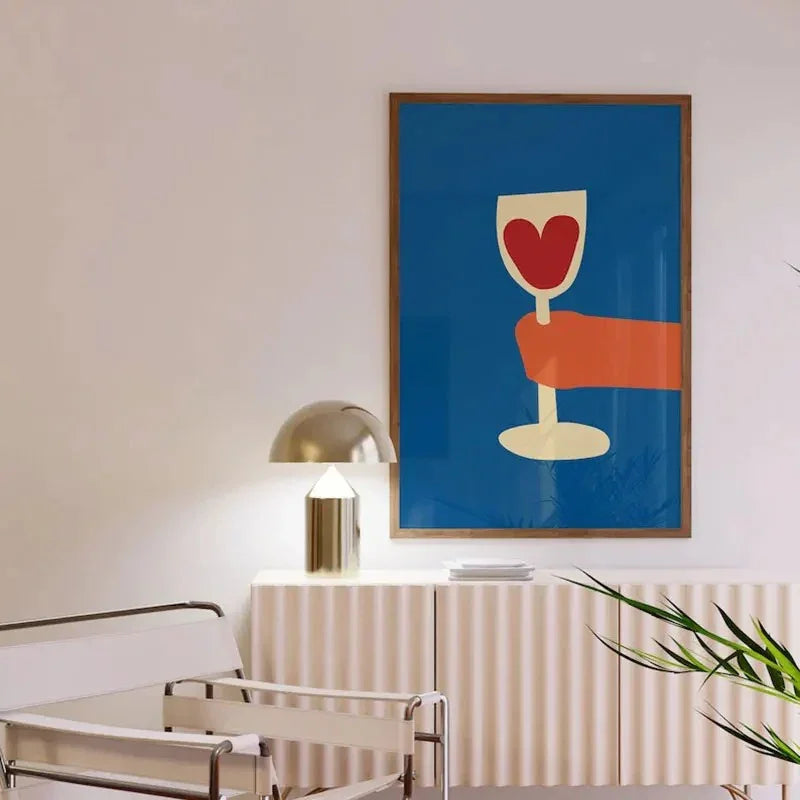 Livio Wine Glass Canvas Print-Welvere