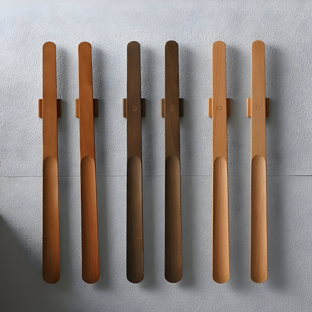 Long-Handled Wooden Shoe Horn with Magnetic Handle, 55 cm