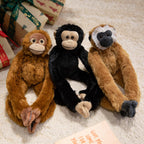 Long-Limbed Hanging Sloth Plush Toy with Soft Faux Fur and Embroidered Details