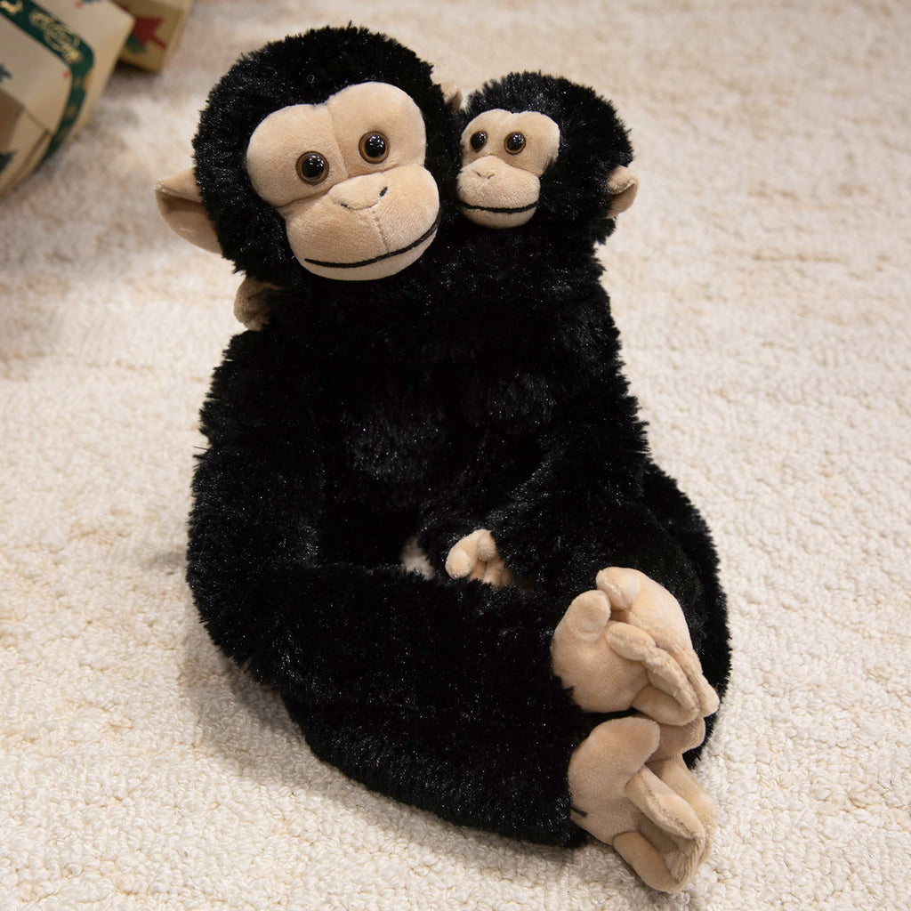 Long-Limbed Hanging Sloth Plush Toy with Soft Faux Fur and Embroidered Details