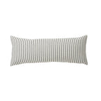 Long Rectangular Lumbar and Neck Pillow Cover, Textured Woven with Concealed Zip