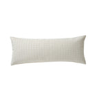 Long Rectangular Lumbar and Neck Pillow Cover, Textured Woven with Concealed Zip