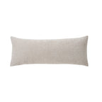 Long Rectangular Lumbar and Neck Pillow Cover, Textured Woven with Concealed Zip