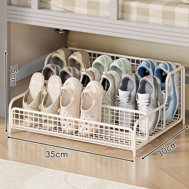 Low-Profile Metal Underbed Shoe Organiser