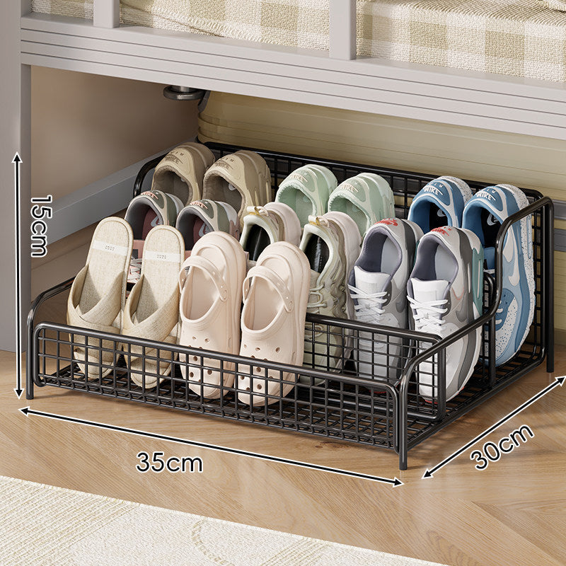 Low-Profile Metal Underbed Shoe Organiser