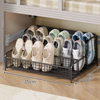 Low-Profile Metal Underbed Shoe Organiser