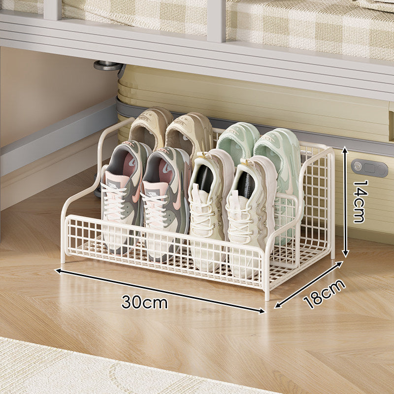Low-Profile Metal Underbed Shoe Organiser