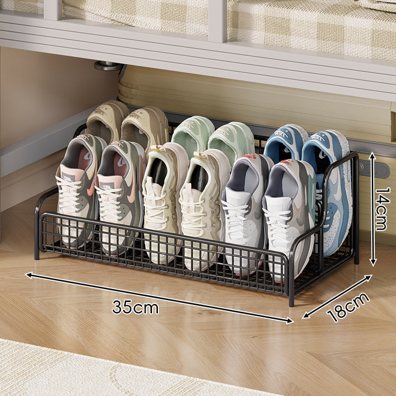 Low-Profile Metal Underbed Shoe Organiser