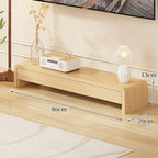 Low Wood Media Console Bench with Open Legs or Drawer