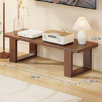 Low Wood Media Console Bench with Open Legs or Drawer