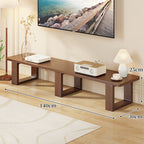 Low Wood Media Console Bench with Open Legs or Drawer