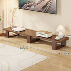 Low Wood Media Console Bench with Open Legs or Drawer