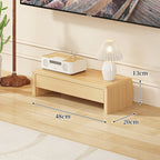 Low Wood Media Console Bench with Open Legs or Drawer