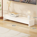 Low Wood Media Console Bench with Open Legs or Drawer