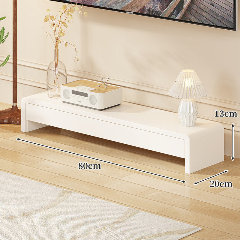 Low Wood Media Console Bench with Open Legs or Drawer
