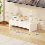 Low Wood Media Console Bench with Open Legs or Drawer