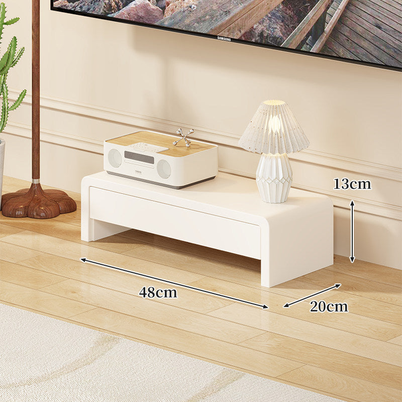 Low Wood Media Console Bench with Open Legs or Drawer