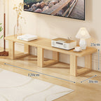 Low Wood Media Console Bench with Open Legs or Drawer