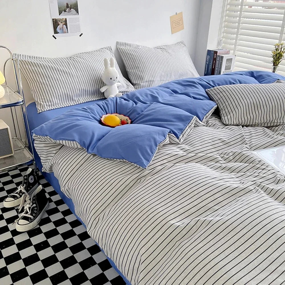 Lucetta Checkered & Marina Bedding Set-Welvere