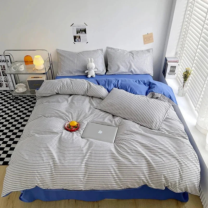 Lucetta Checkered & Marina Bedding Set-Welvere