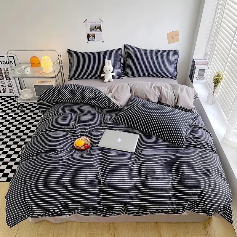 Lucetta Checkered & Marina Bedding Set-Welvere